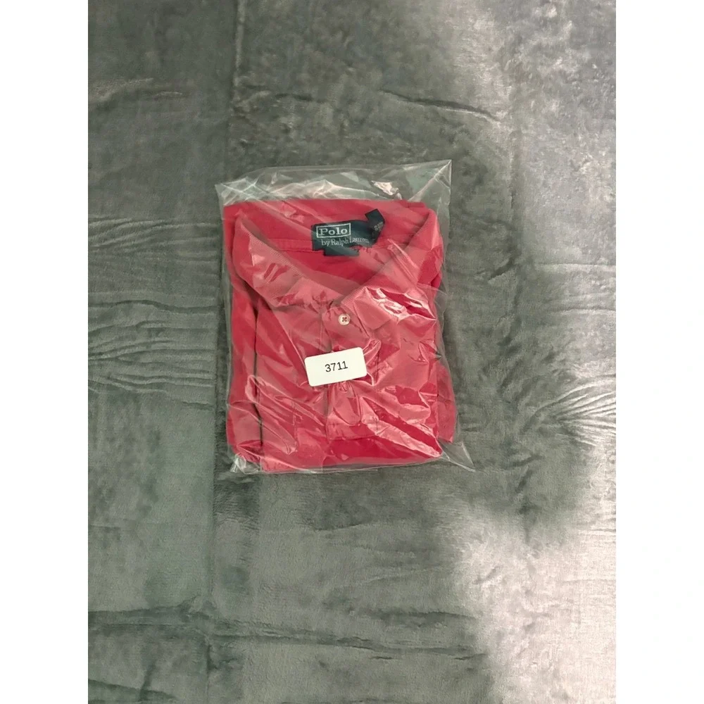 Polo Ralph Lauren Shirt Mens Large red Short Sleeve Preppy Custom Fit